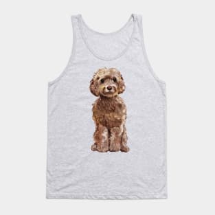 Watercolor Cockapoo Dog Tank Top